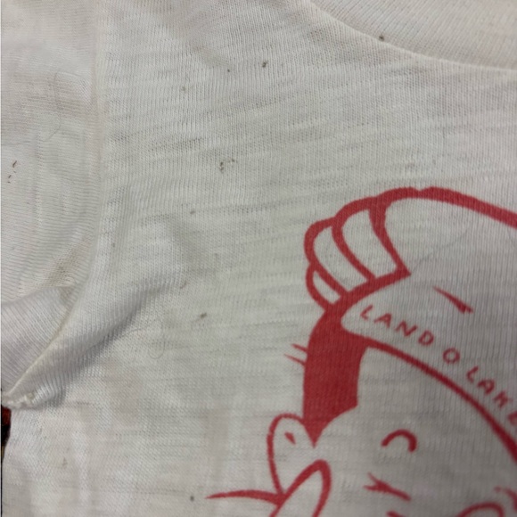 Vintage Champion Running Man Land O Lakes Butter Rascal Paper Thin T Shirt Kids - Picture 5 of 8